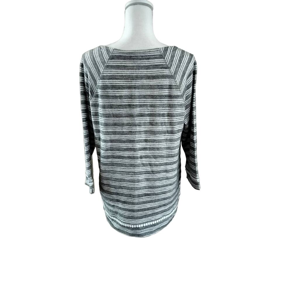 NEW T by Talbots Size Medium Texture Striped Tuni… - image 2